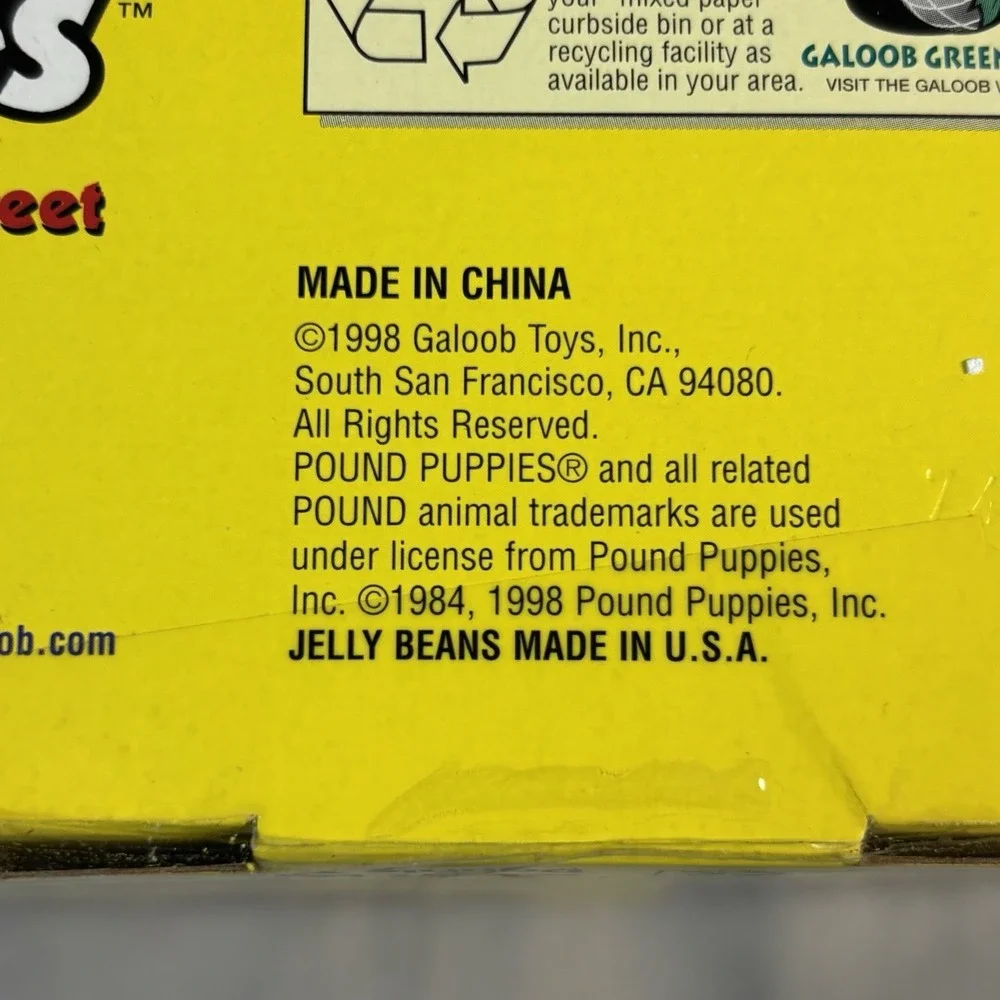 Vintage Galoob Pound Bunnies Jelly Belly Surprise Plush Bunny Easter Jelly Bean